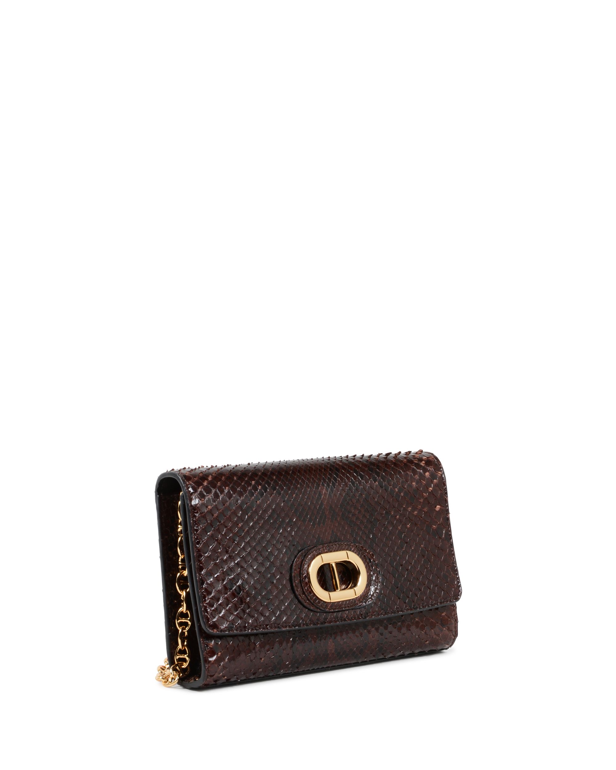 PB03 CLUTCH SMALL PITONE MARRONE